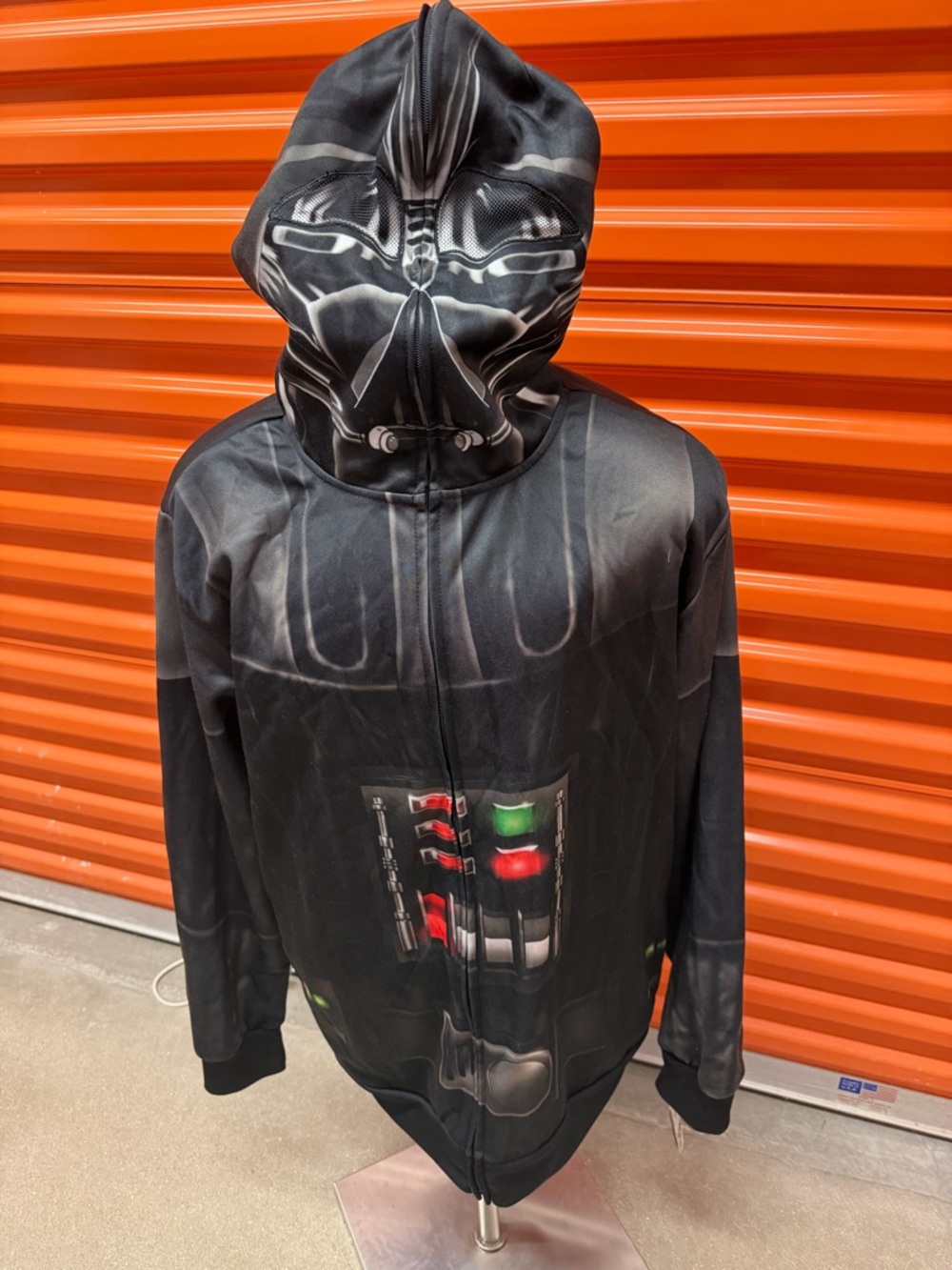 NWT Star Wars Black Masked Graphic Zip-Up Hoodie Jacket Black